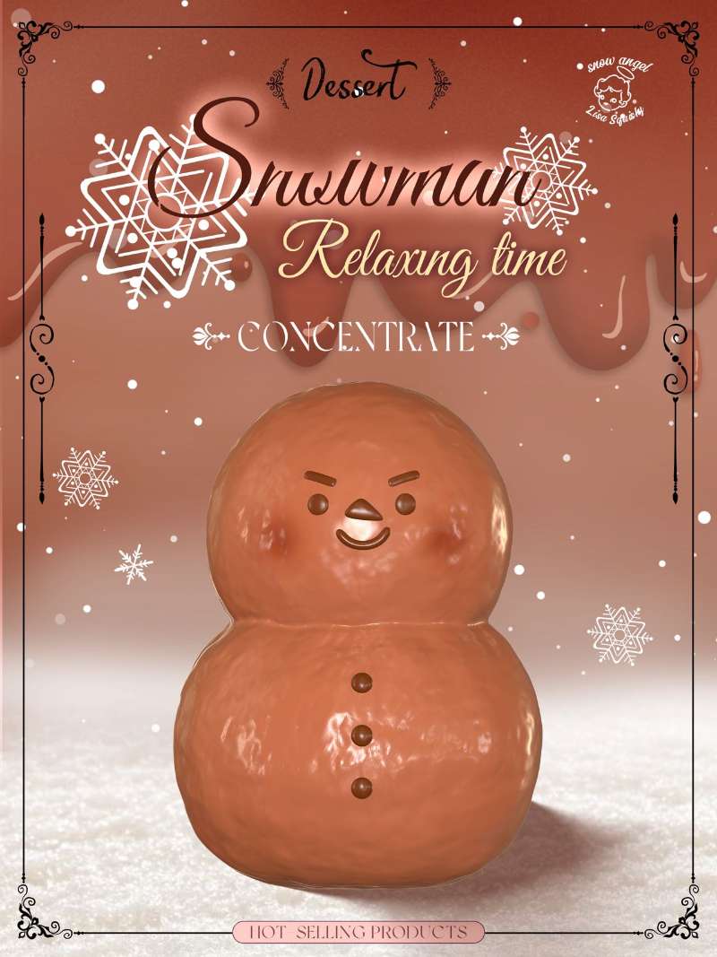 Lisa Snowman Squishy ( Chocolate )