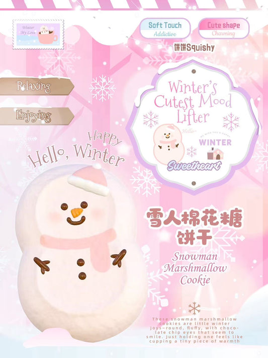 饼饼BingBing Pink Snowman squishy