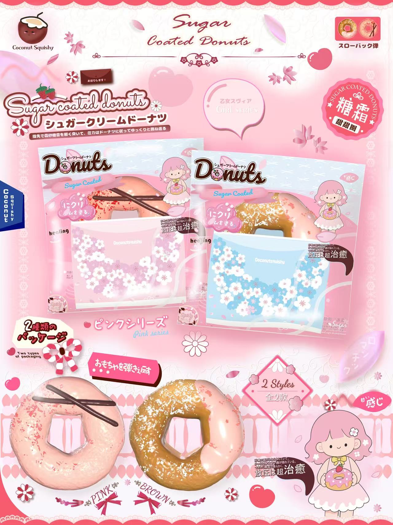 Coconut Squishy Pon De Ring Donut Squishy