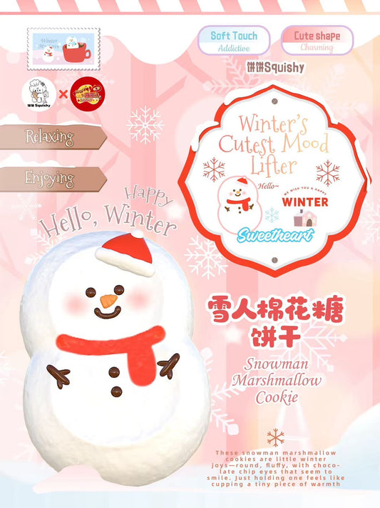饼饼BingBing Red Hat Snowman squishy