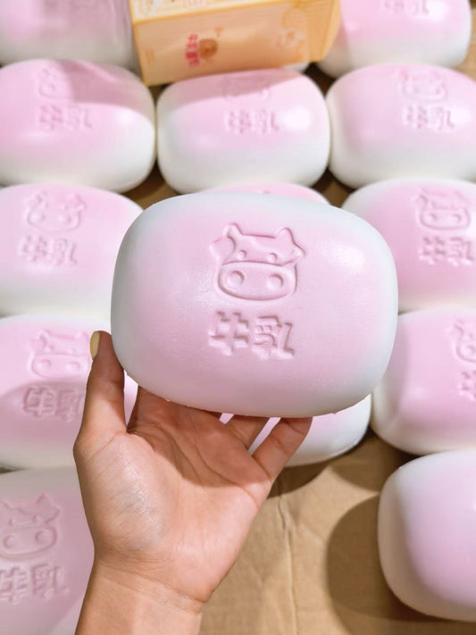 HaChiMi Strawberry Cow Milk Bun Squishy