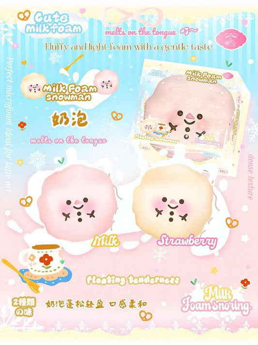 Lisa Snowman Milk Foam Squishy