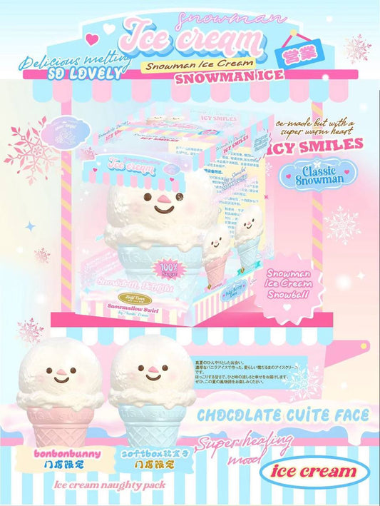 Lisa Snowman Ice Cream Squishy