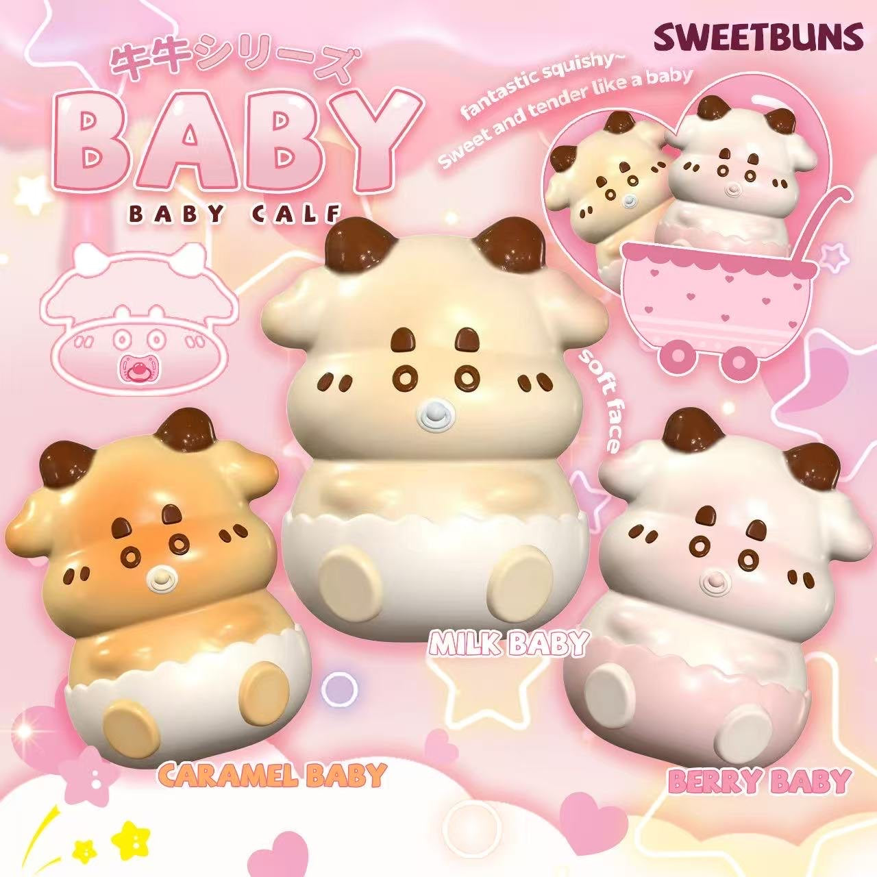 SweetBuns Baby Cow Squishy