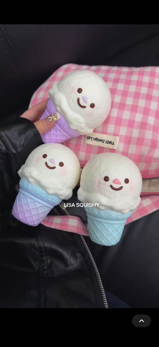 Lisa Snowman Ice Cream Galaxy Cone Squishy