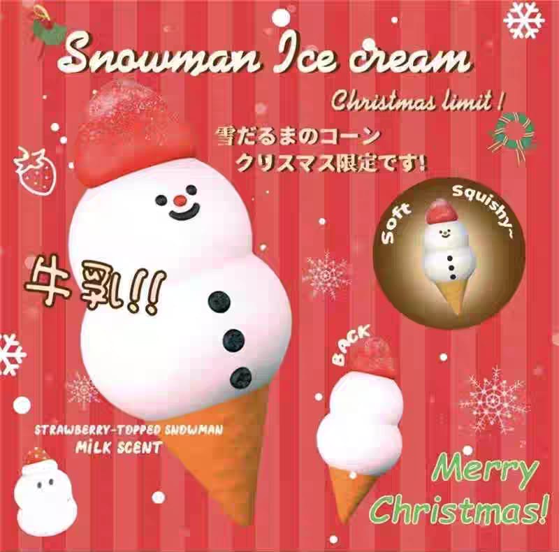 Sweetbuns Snowman Ice Cream Cone Squishy