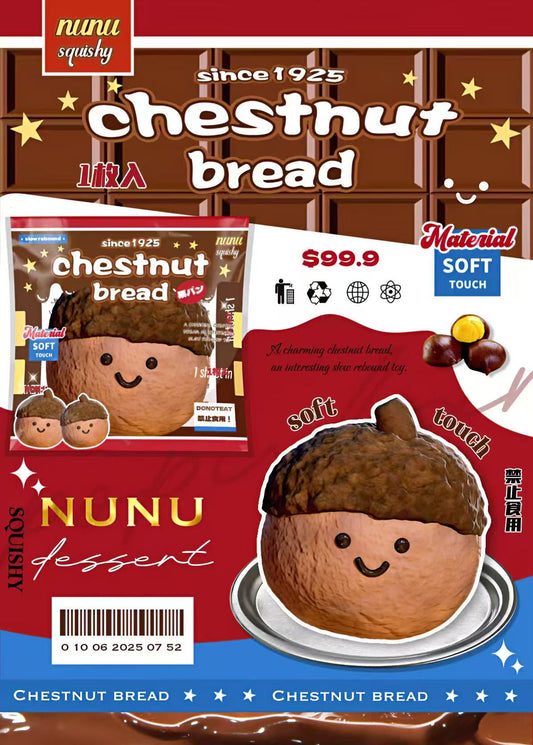 NUNU Chocolate Chestnut Bread Squishy