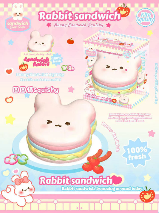 Lisa Rabbit Sandwich Pink Squishy