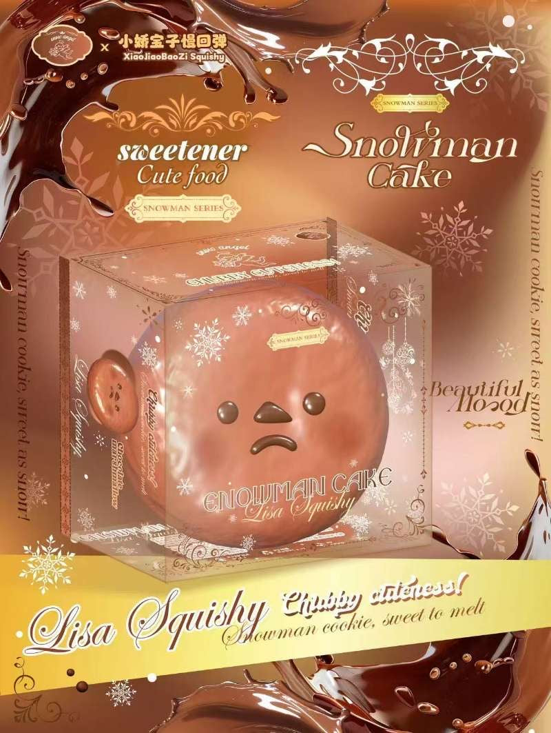 Chocolate Lisa Snowman Cookie Squishy
