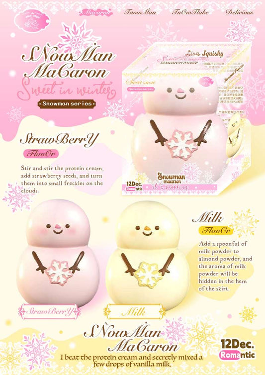 Lisa Snowman Macaron Squishy