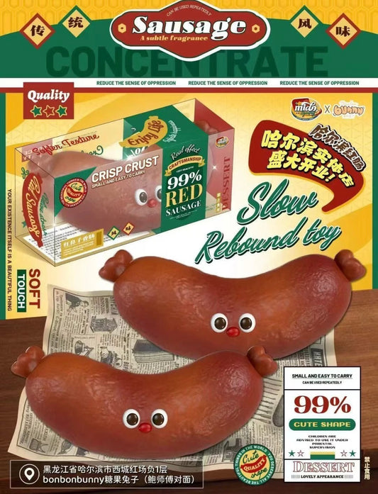Mido x BonBonBunny Red Nose Sausage Squishy