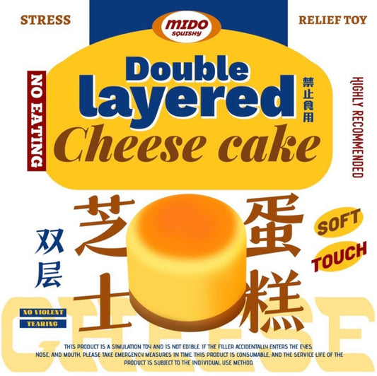 Mido Double Layered Cheesecake Squishy