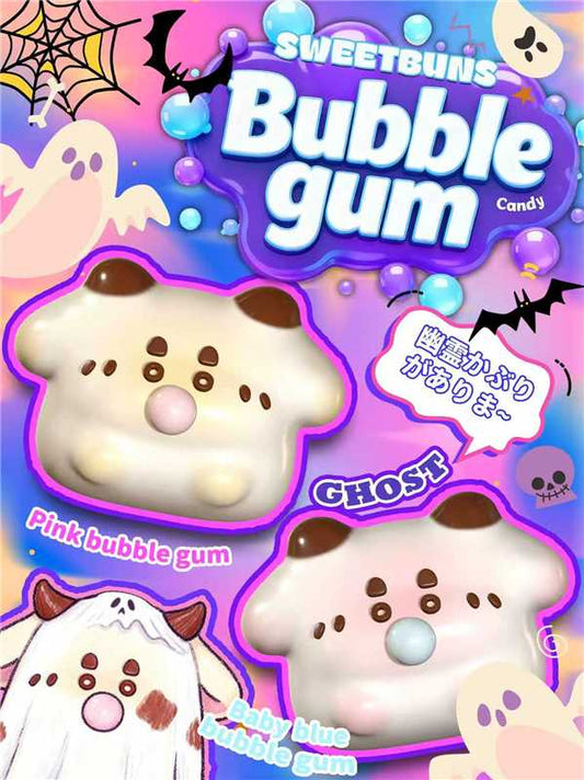 Sweetbuns Bubblegum Cow Squishy ( with ghost costume )