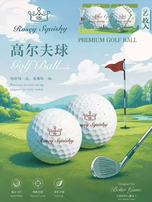 Rosey Golf Ball Squishy