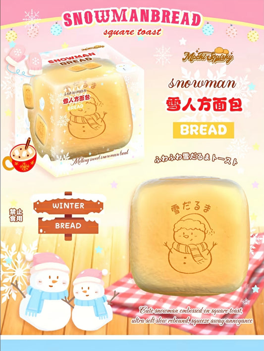 Mochi Snowman Bread Square Toast